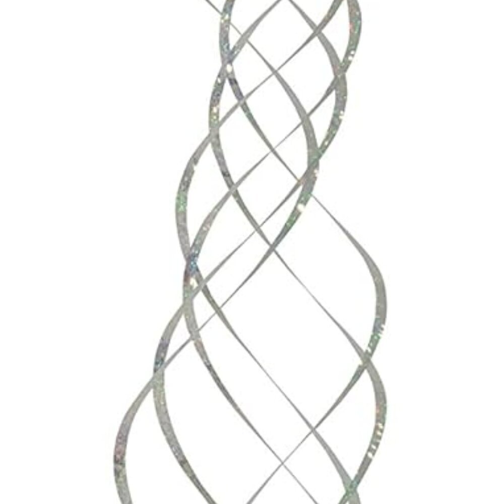Mylar Spinner Silver Turbulance — 36" Long